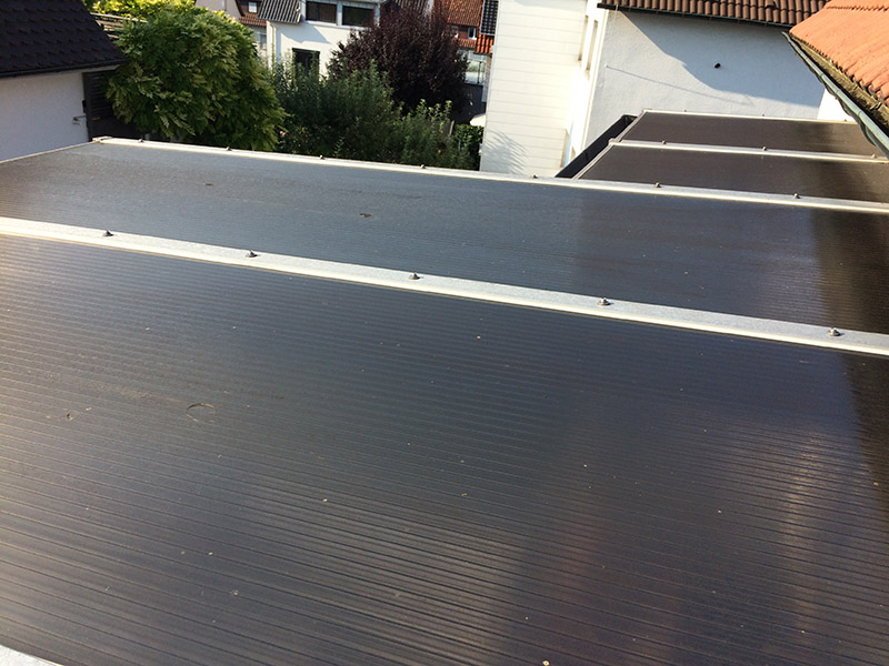 Bedachung mit Stegplatten, Ditzingen