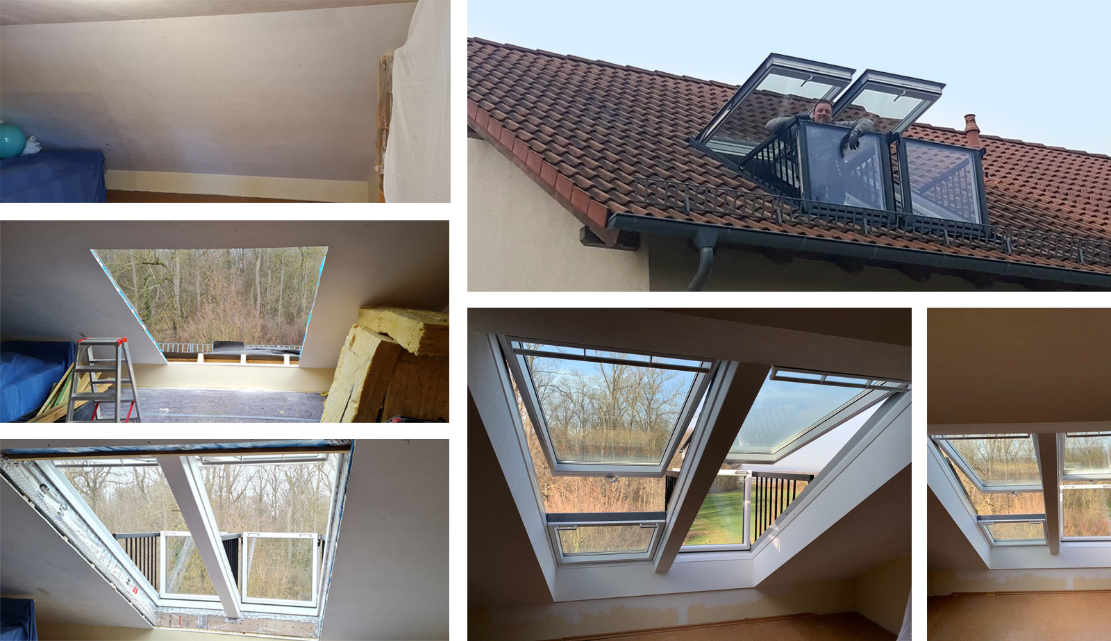 Velux Cabrio Duo Holz, weiß lackiert, mit EnergiePlus- Verglasung, Eberdingen