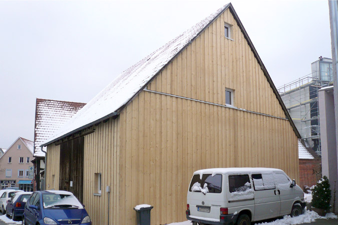 Scheunenerneuerung, Gerlingen (Deckelschalung)