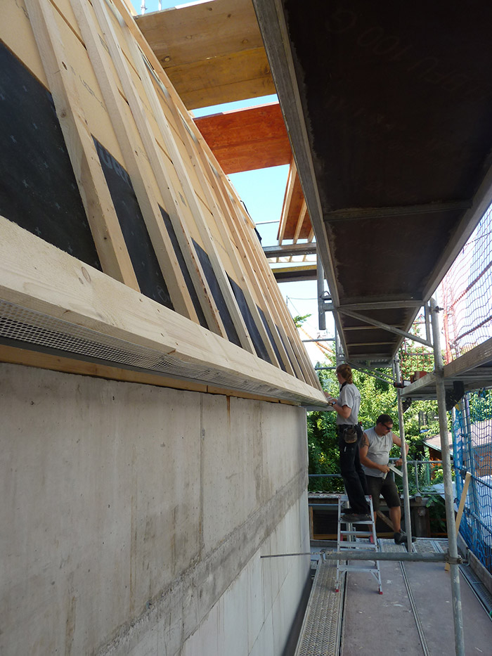 Mansardendach Neubau Mehrfamilienhaus, Höfingen