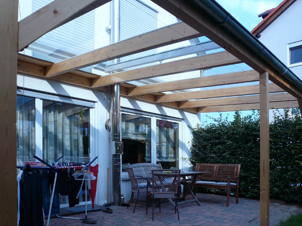 Pergola mit Glasüberdachung, Hirschlanden